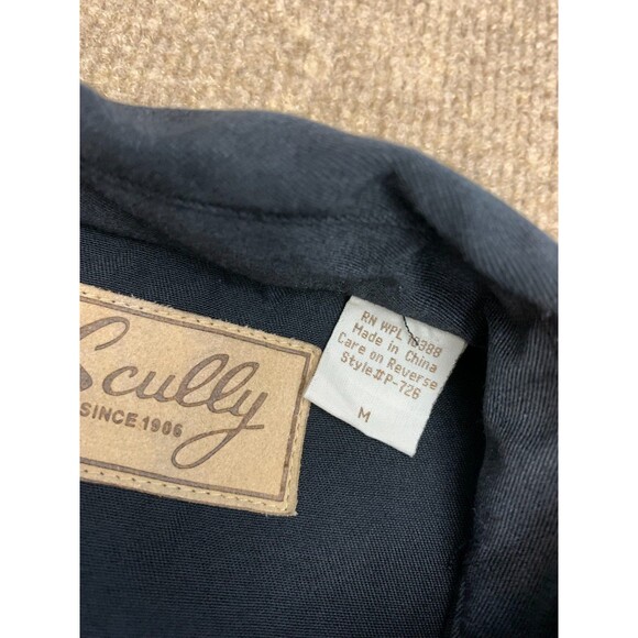 Scully Shirt Mens M Western Long Sleeve Embroidered Diamond Snap Cowboy - Picture 7 of 8